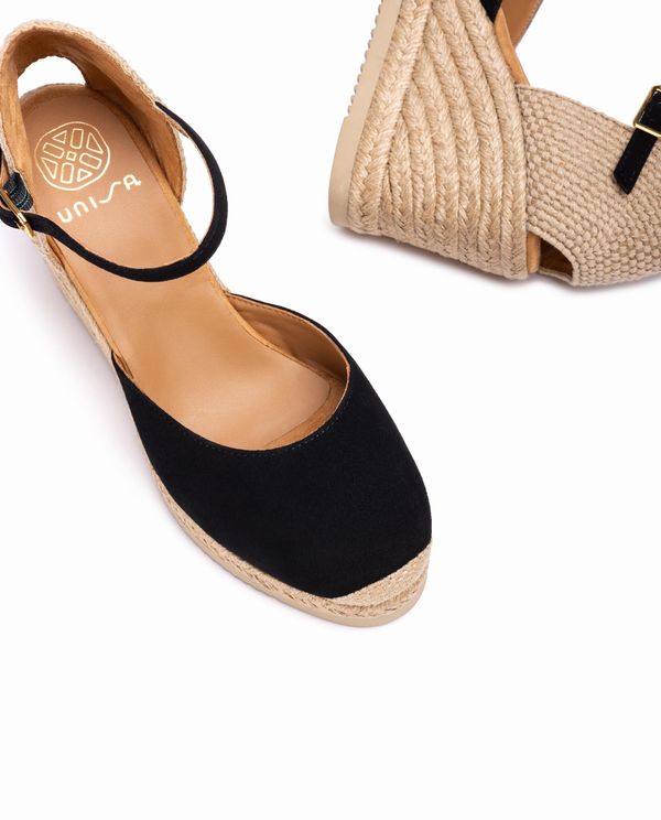 Unisa Alpargata De Cuña Alta En Ante