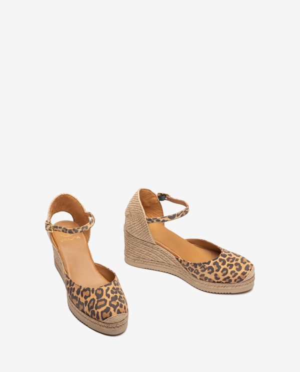 Unisa Alpargata De Cuña Alta En Ante Estampado