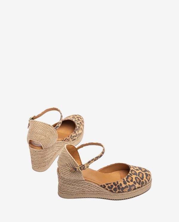 Unisa Alpargata De Cuña Alta En Ante Estampado