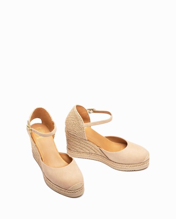 Unisa Alpargata De Cuña Alta En Ante