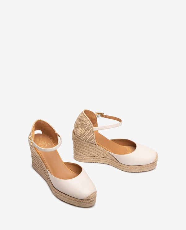 Unisa Alpargata De Cuña Alta En Piel