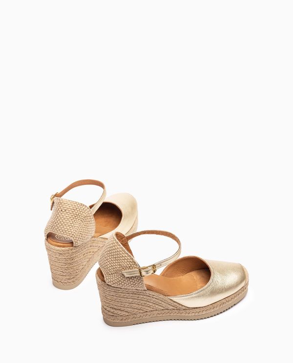 Unisa Alpargata De Cuña Alta Metalizada