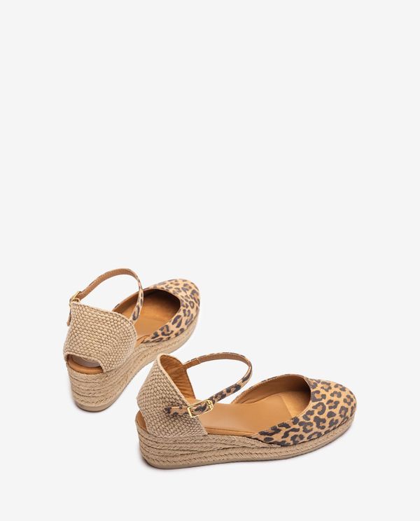 Unisa Alpargata De Cuña Baja En Ante Estampado