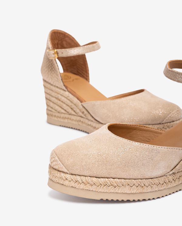 Unisa Alpargata Pala-talón En Ante Metalizado