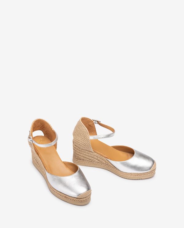 Unisa Alpargata Pala-talón En Piel Metalizada