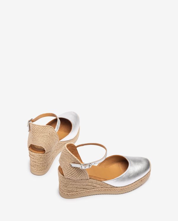 Unisa Alpargata Pala-talón En Piel Metalizada
