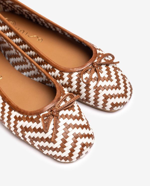 Unisa Bailarina De Piel Trenzada