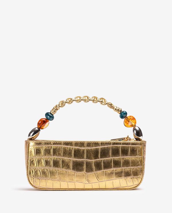 unisa Bolso de mano con asa trenzada y adorno