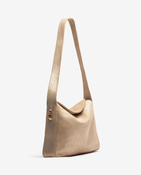 Unisa Bolso Mediano De Ante Metalizado