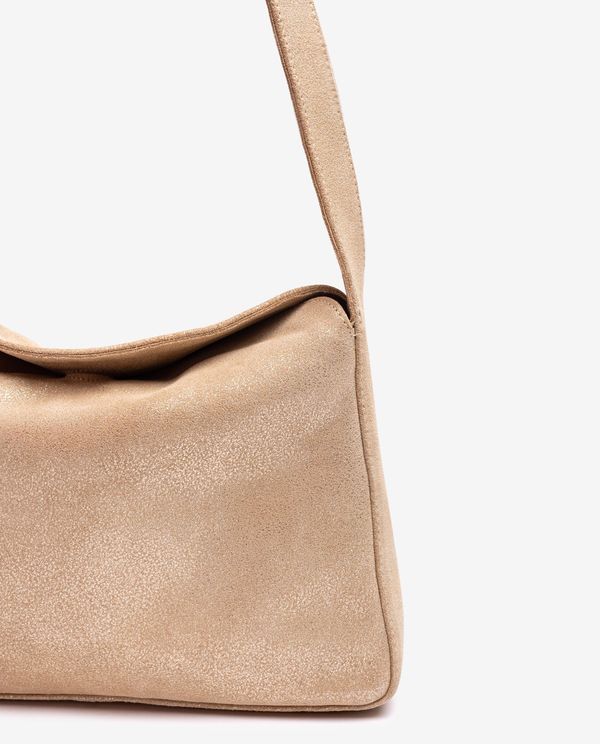 Unisa Bolso Mediano De Ante Metalizado