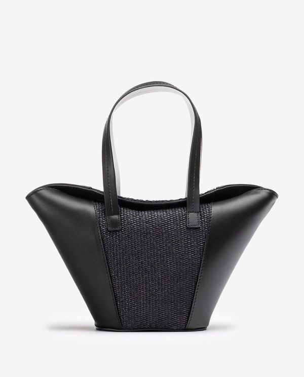 unisa Bolso pequeño de piel y rafia