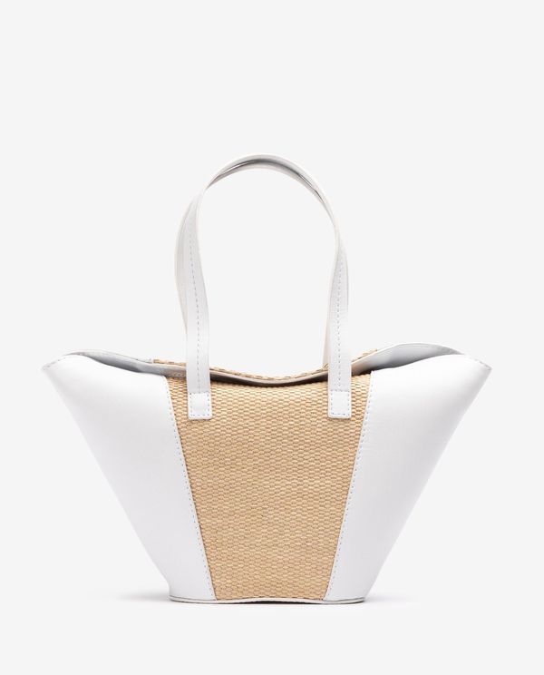 unisa Bolso pequeño de piel y rafia