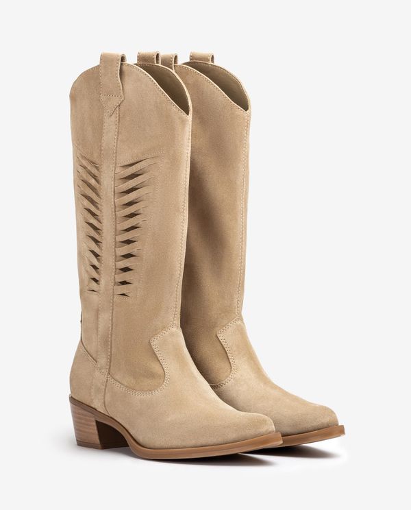 Unisa Bota Cowboy Con Detalle En La Caña