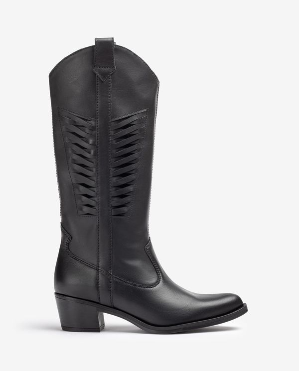 unisa Bota cowboy con detalle en la caña