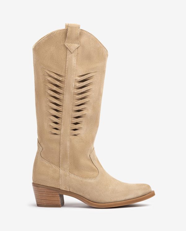 unisa Bota cowboy con detalle en la caña