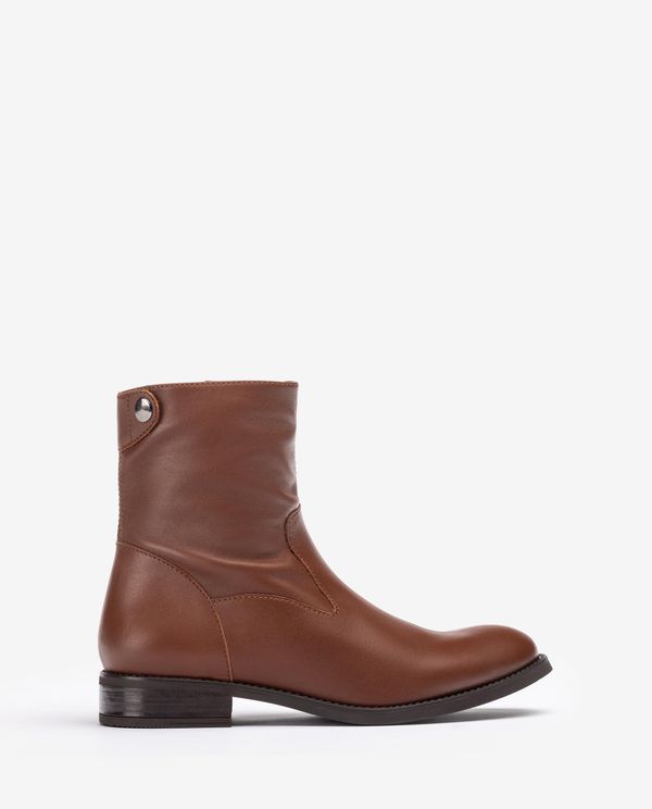 unisa Botín plano y cremallera trasera