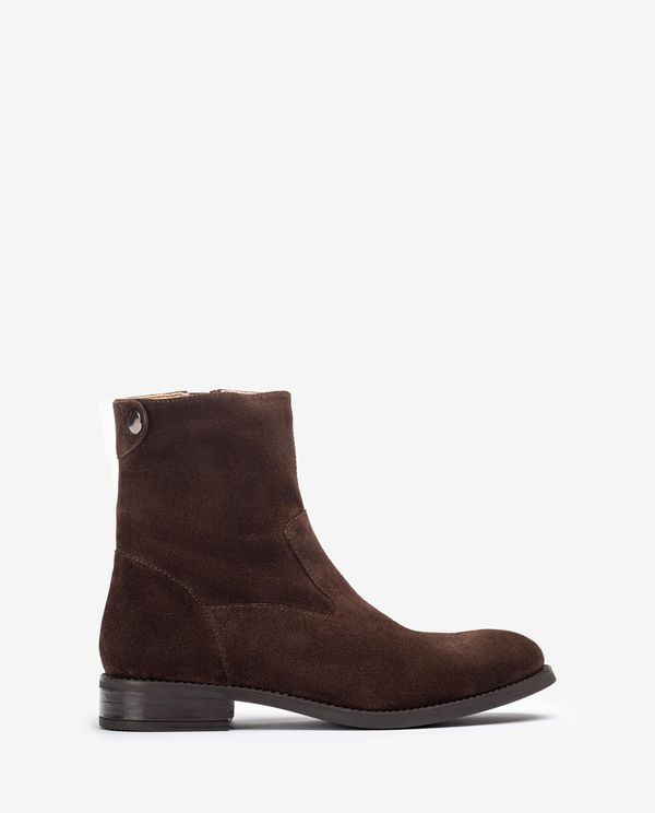 unisa Botín plano y cremallera trasera