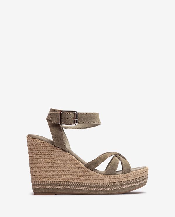 unisa Cuña alta con tiras cruzadas