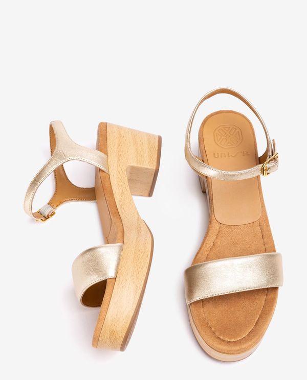 Unisa Sandalia Bloque Efecto Madera