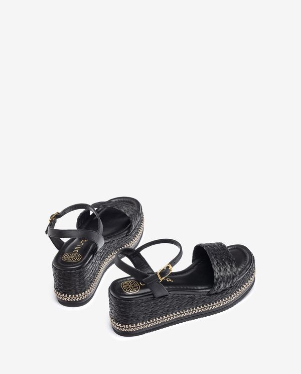 Unisa Sandalia Con Bloque De Rafia