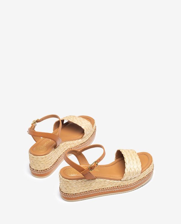 Unisa Sandalia Con Bloque De Rafia