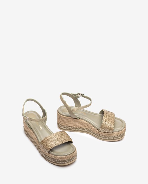 Unisa Sandalia Con Bloque De Rafia