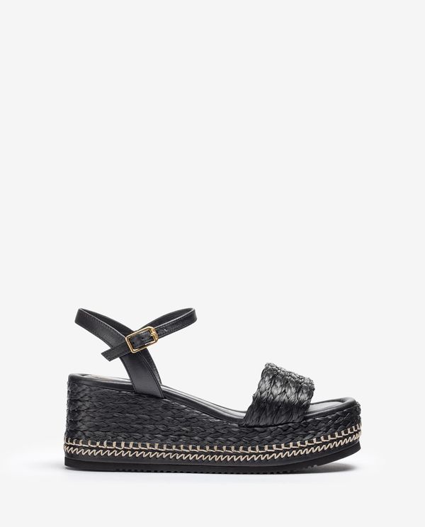 unisa Sandalia con bloque de rafia