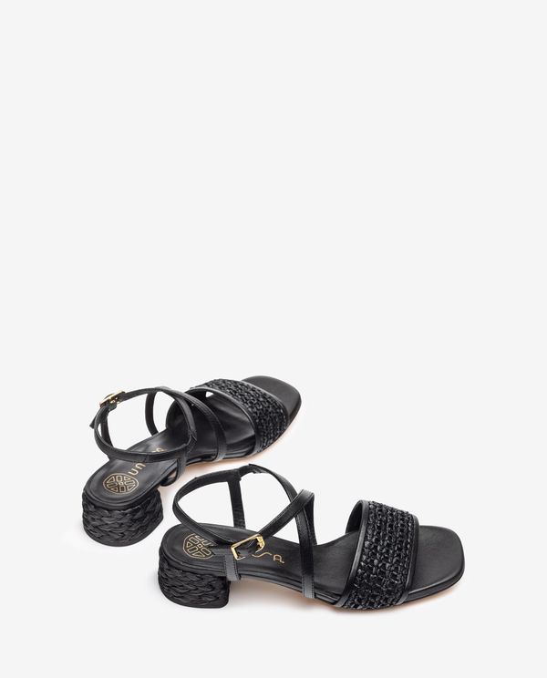 Unisa Sandalia Con Tacón De Rafia