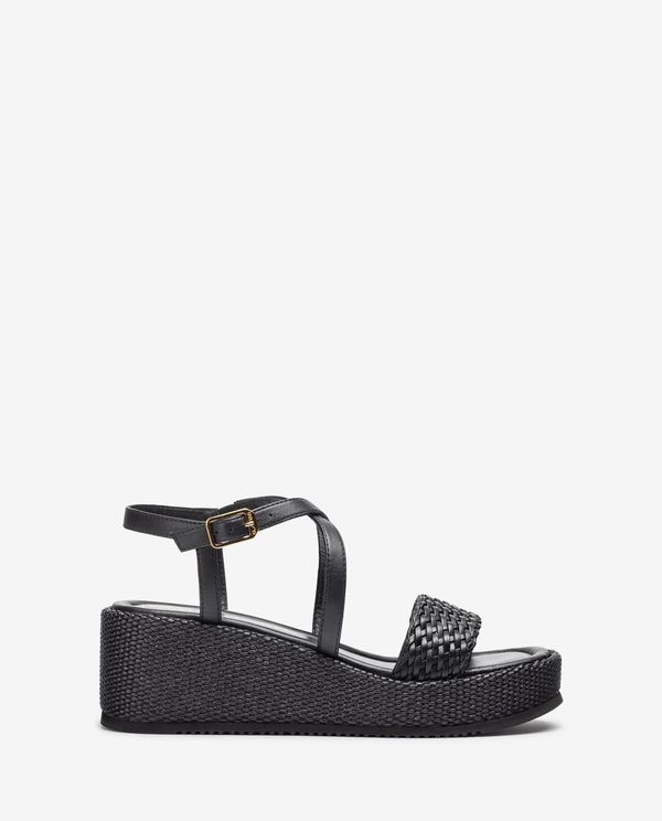 unisa Sandalia de piel con bloque