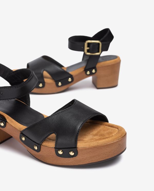 Unisa Sandalia De Piel Con Bloque