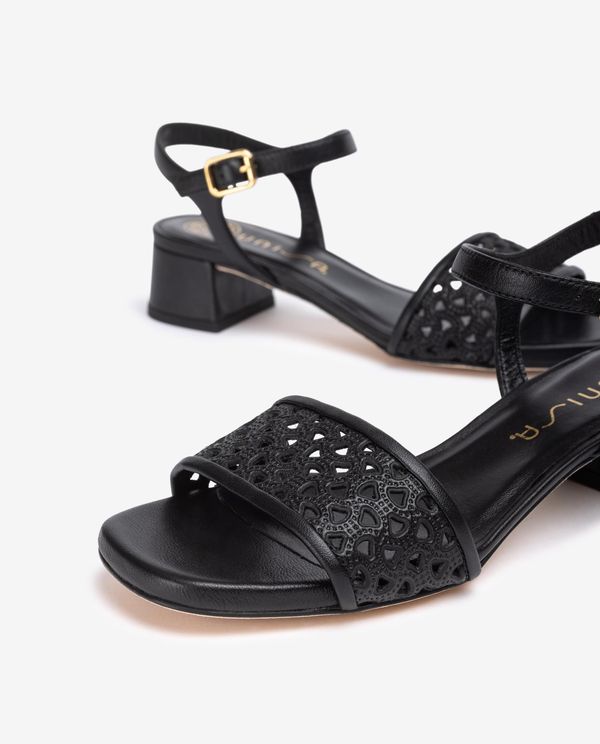 Unisa Sandalia De Piel Con Picados