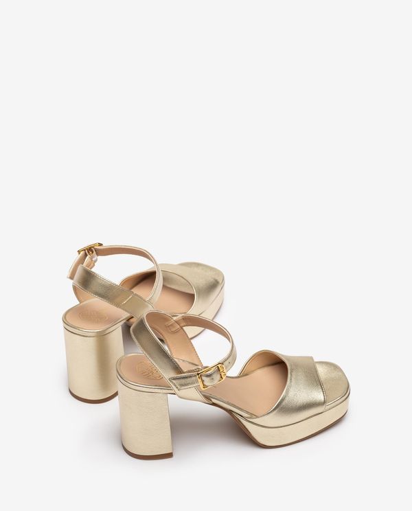 Unisa Sandalia De Piel Y Tacón Ancho