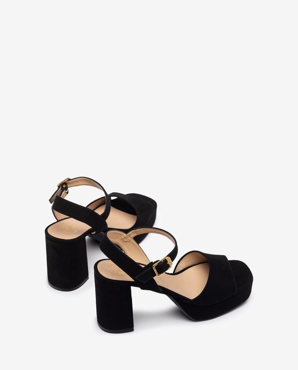 Unisa Sandalia De Piel Y Tacón Ancho