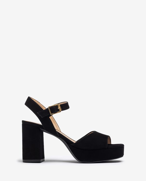 unisa Sandalia de piel y tacón ancho