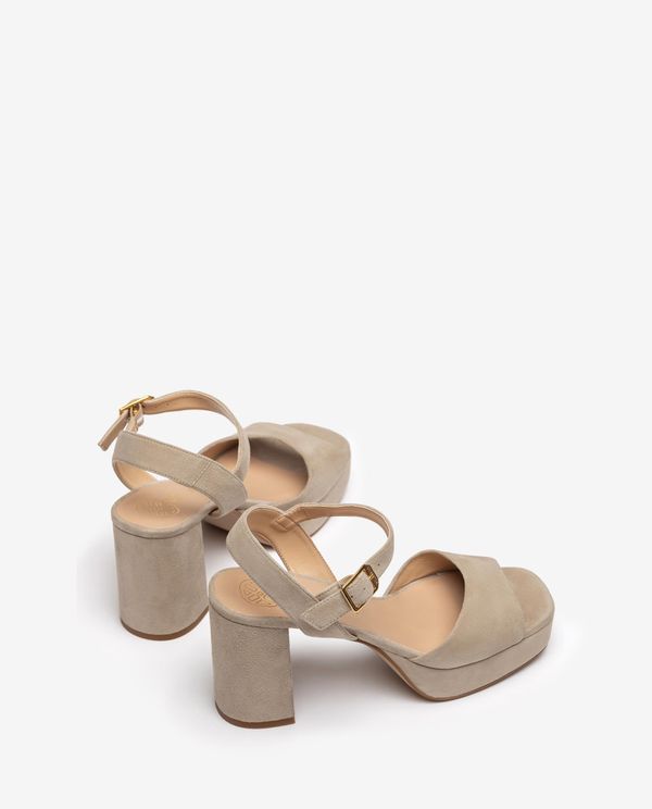 Unisa Sandalia De Piel Y Tacón Ancho