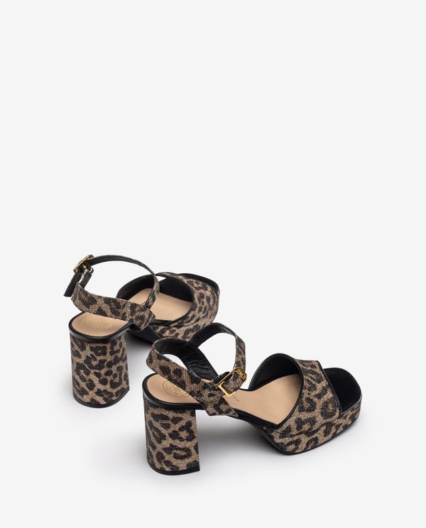 Unisa Sandalia De Piel Y Tacón Ancho