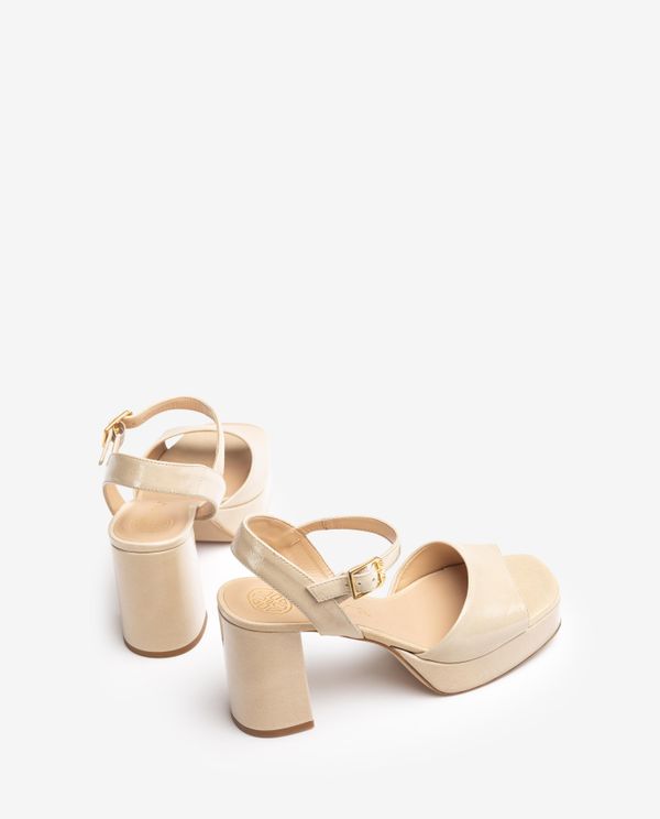 Unisa Sandalia De Piel Y Tacón Ancho