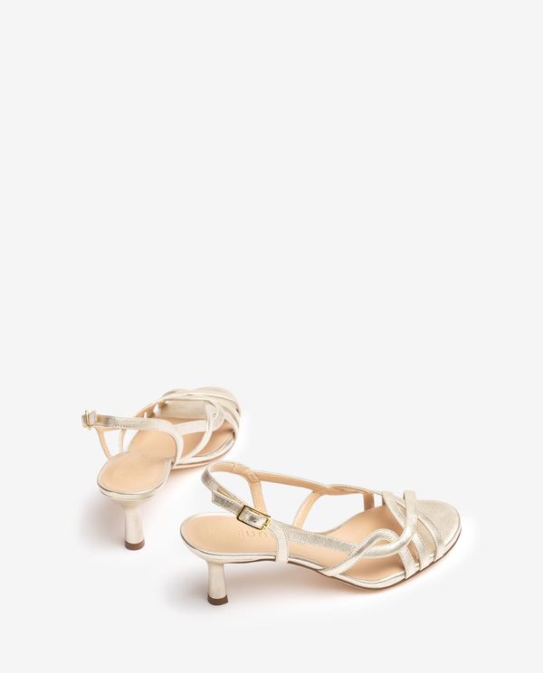 Unisa Sandalia De Vestir En Piel Metalizada