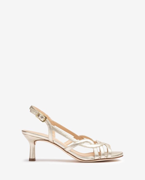 unisa Sandalia de vestir en piel metalizada