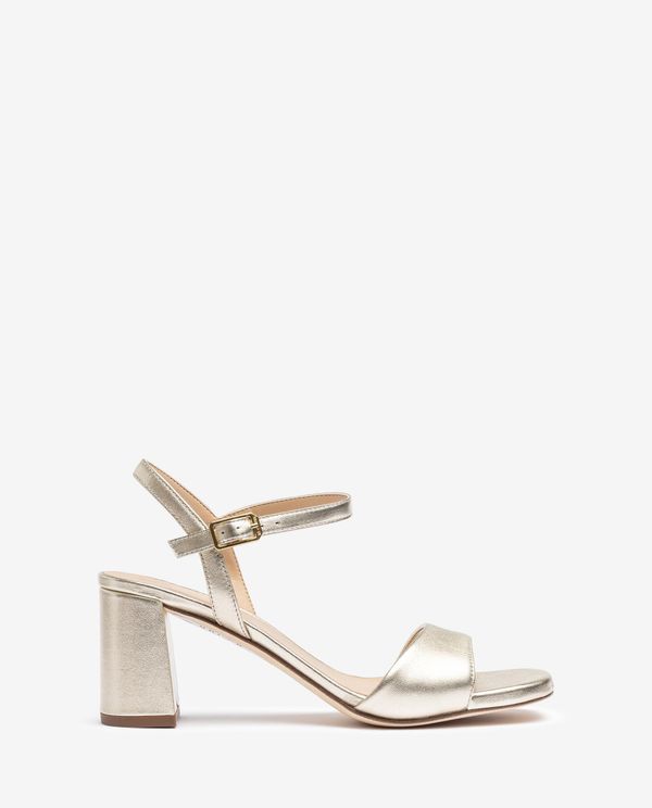 unisa Sandalia en piel metalizada