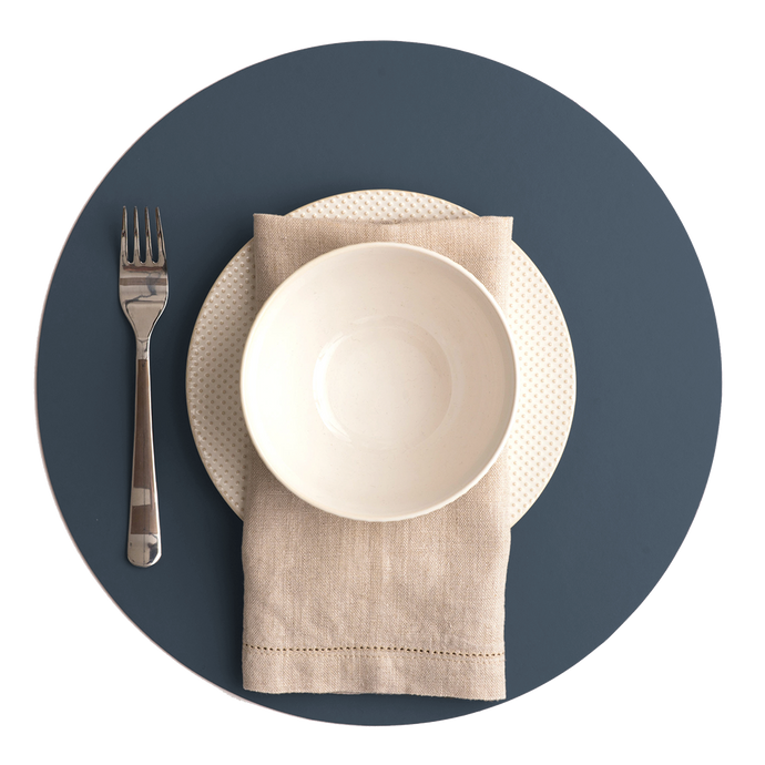 Vacavaliente | Individual Ruca Circular Petrol Blue