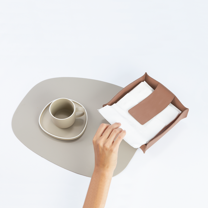 Vacavaliente | Servilletero Ruca Cuadrado Nut