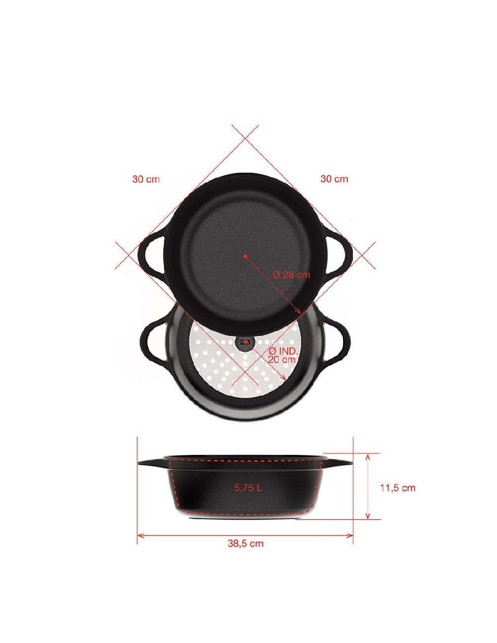 Valira CAZUELA ALTA INDUCCIÓN 28cm