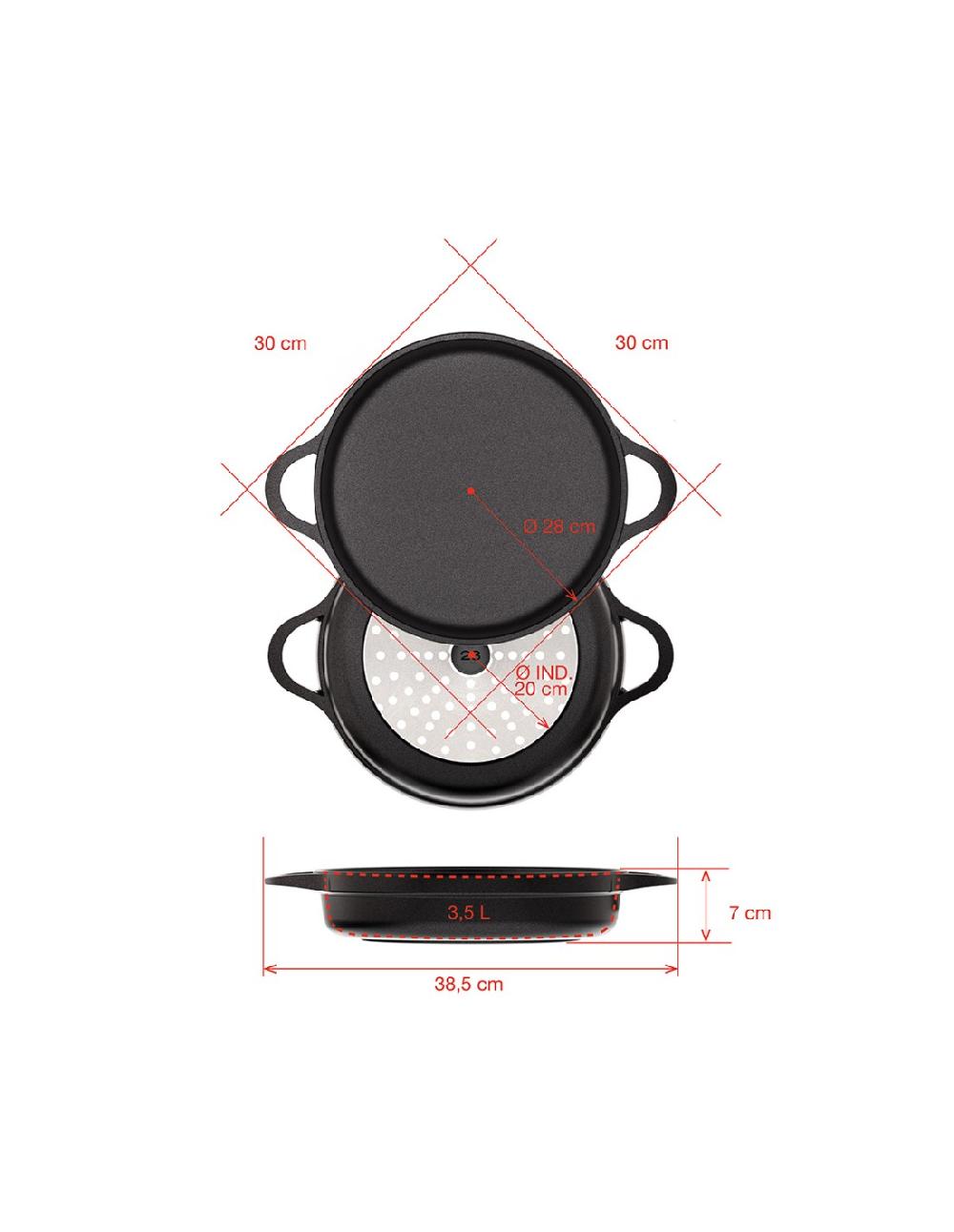 Valira CAZUELA BAJA INDUCCIÓN 28cm
