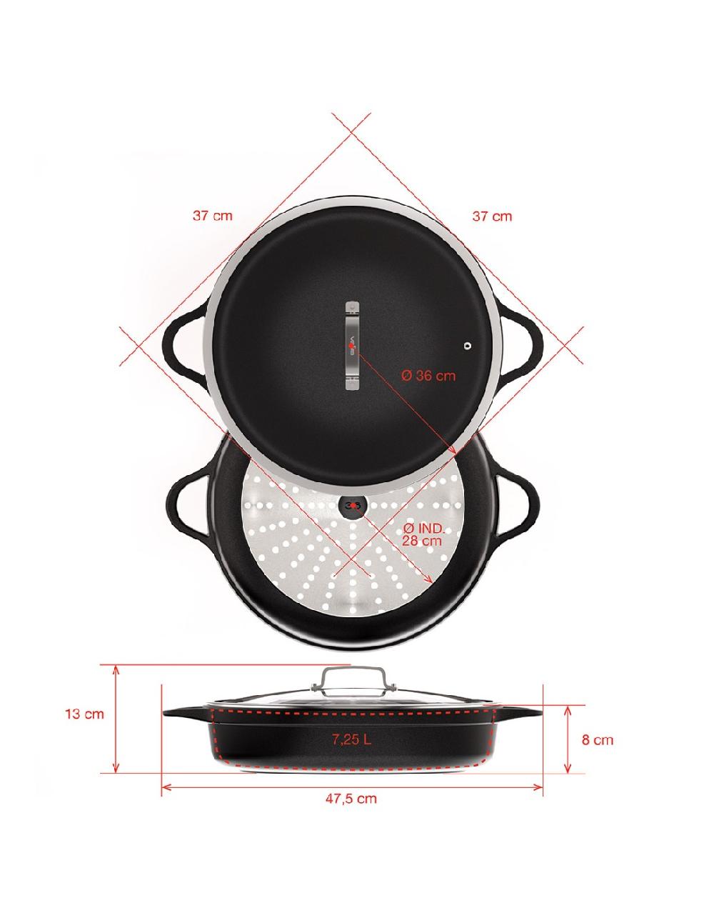 Valira CAZUELA BAJA INDUCCIÓN 36cm