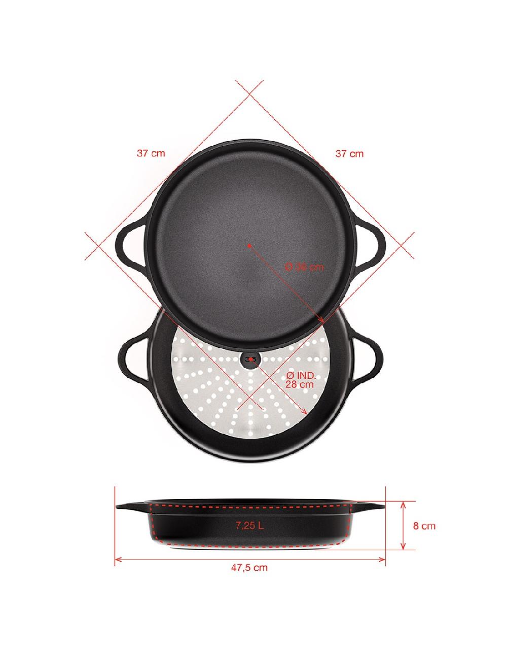Valira CAZUELA BAJA INDUCCIÓN 36cm