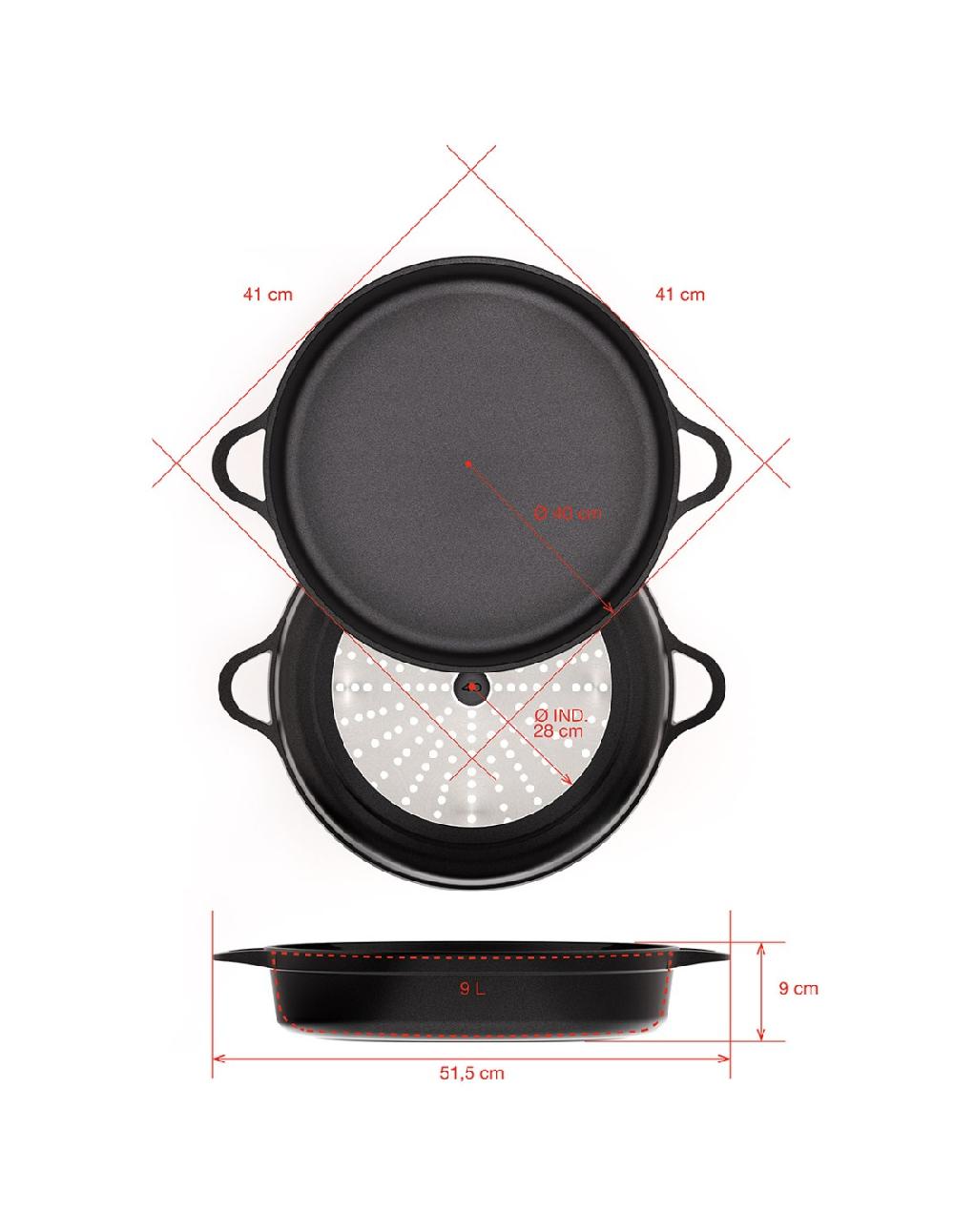 Valira CAZUELA BAJA INDUCCIÓN 40cm