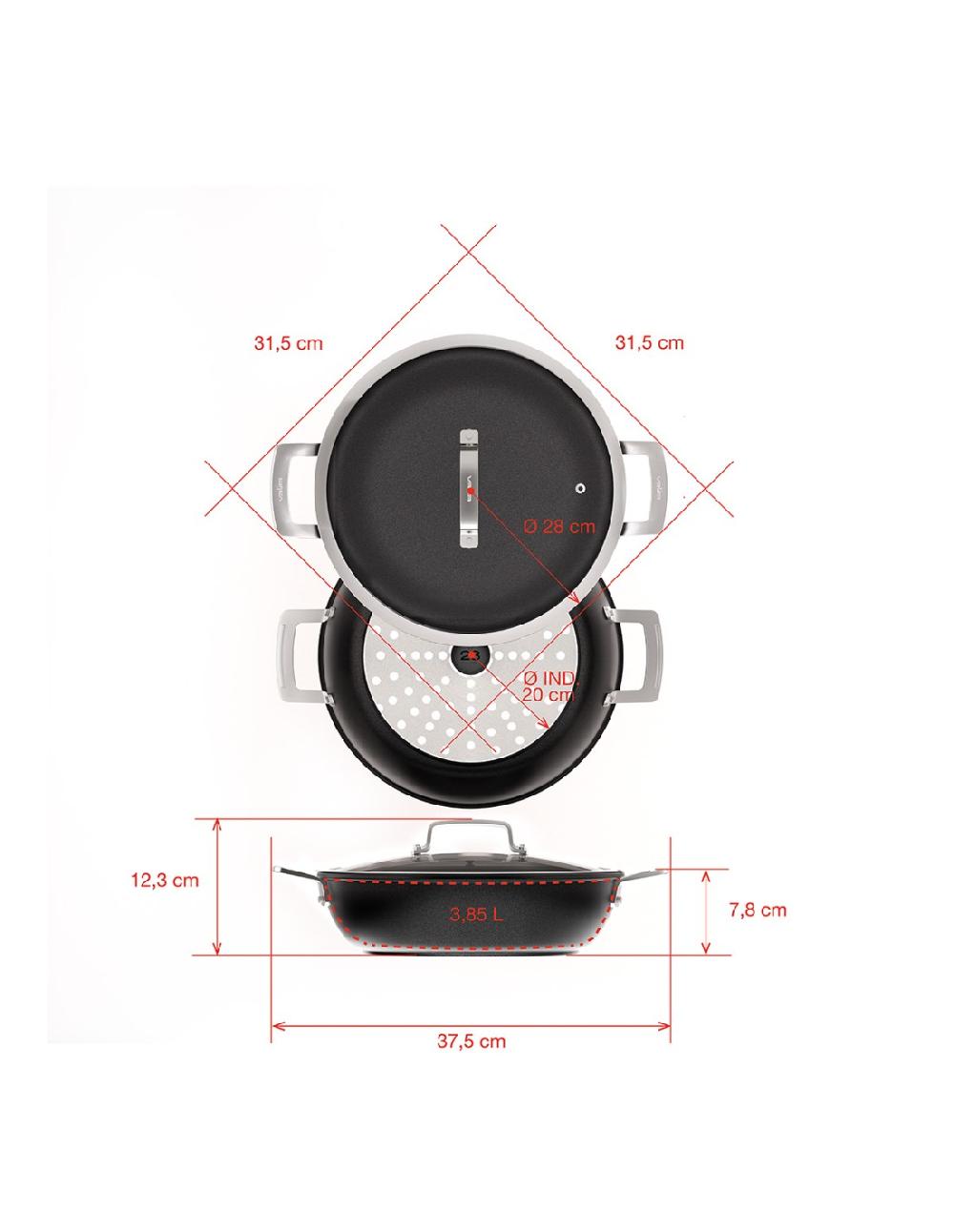 Valira CAZUELA MEDITERRÁNEA AIRE INDUCCIÓN 28cm