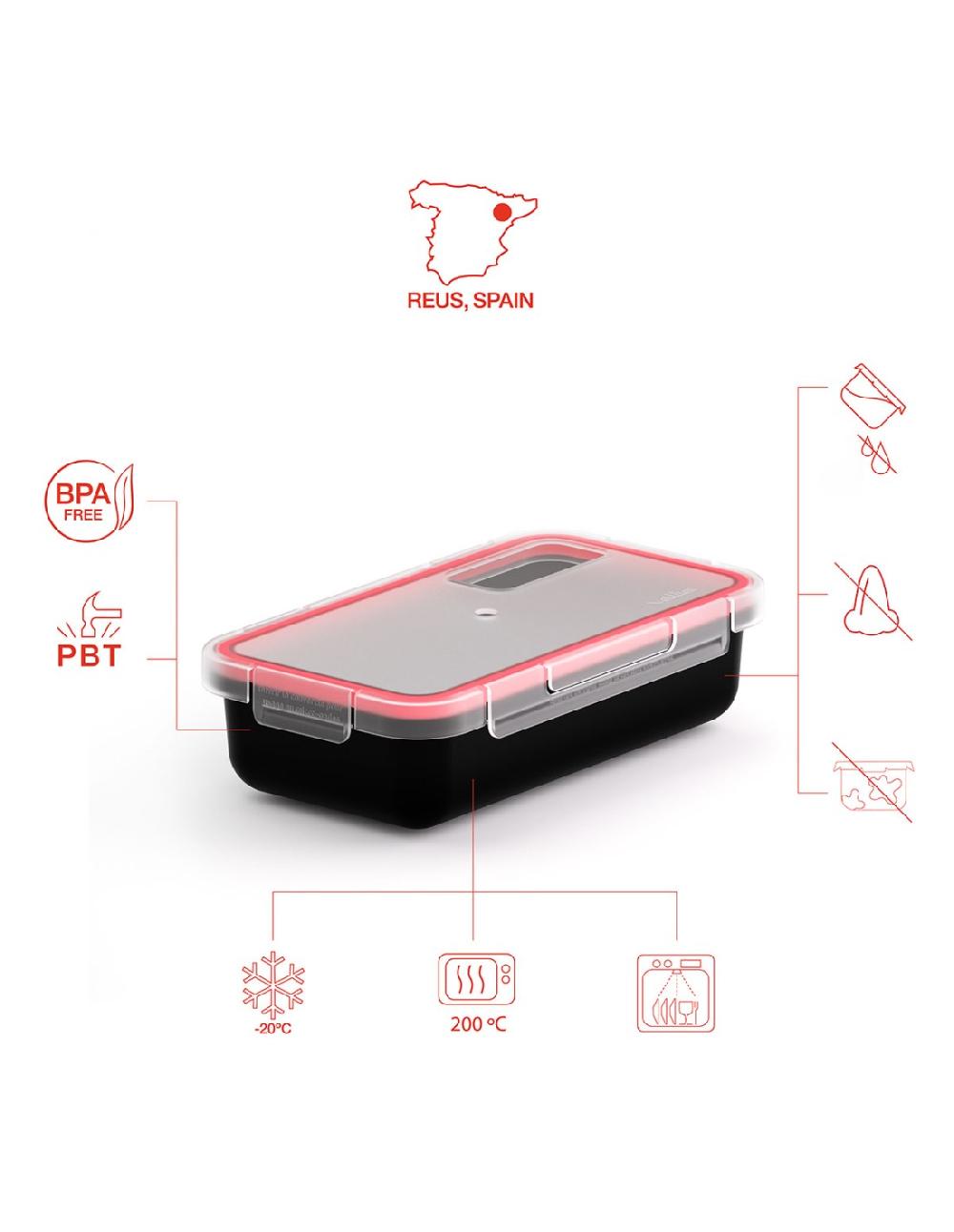 Valira CONTENEDOR HERMÉTICO NEGRO 0 5 L