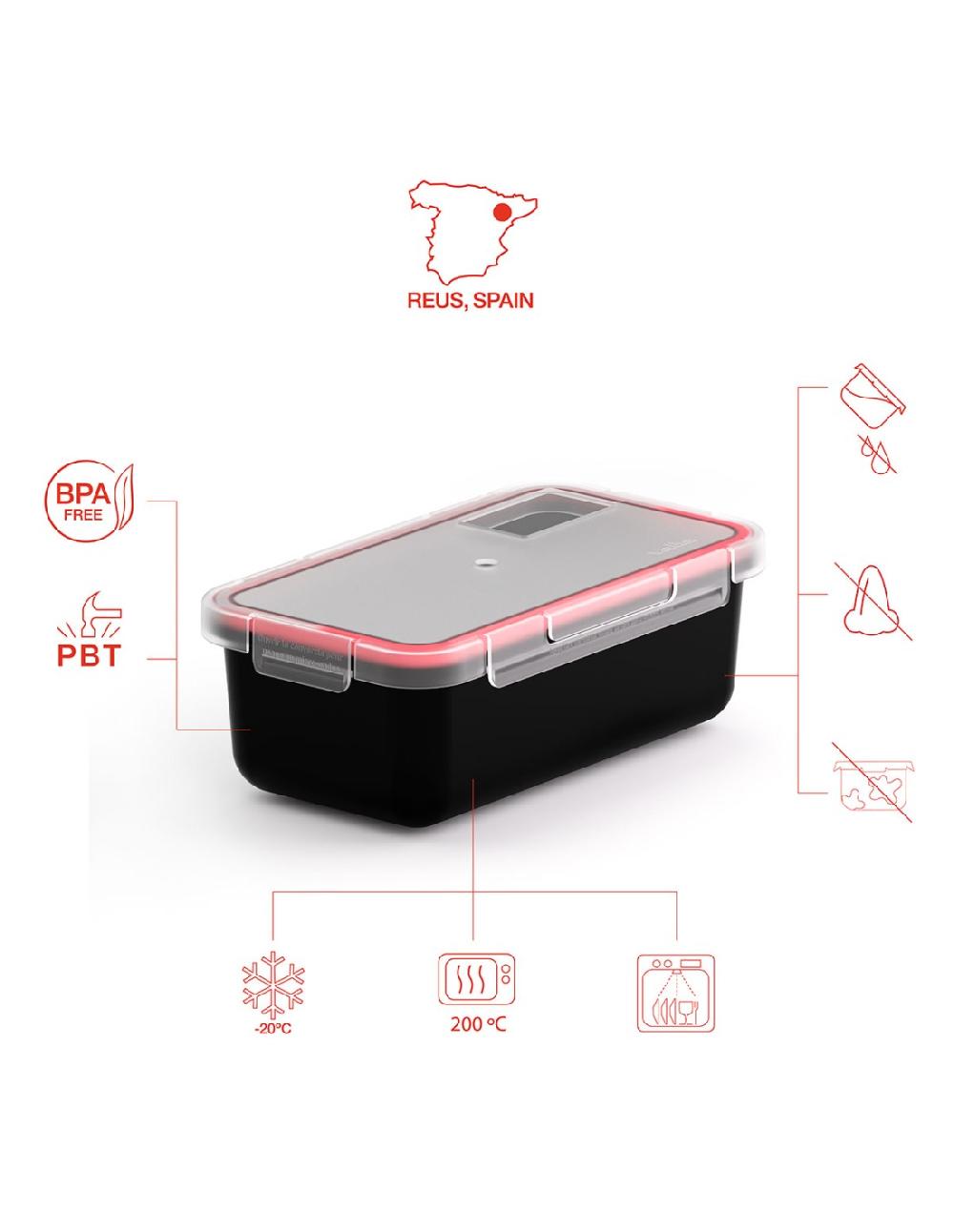 Valira CONTENEDOR HERMÉTICO NEGRO 0 75 L